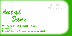 antal dani business card